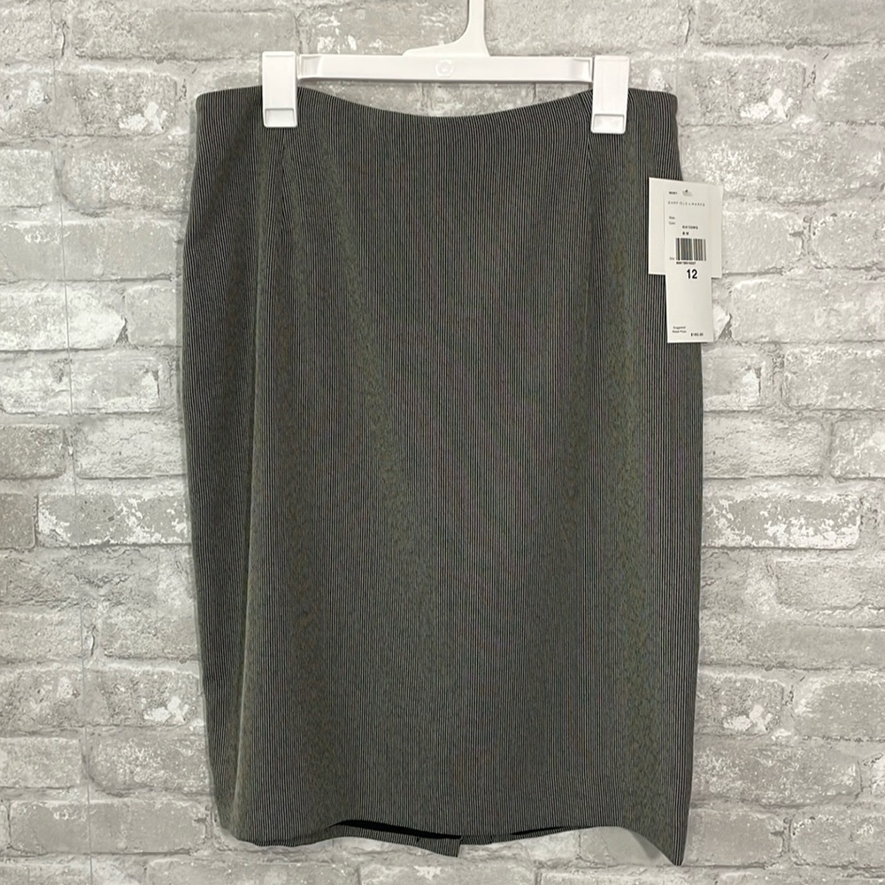 Garfield & Marks Striped MIDI Straight Skirt